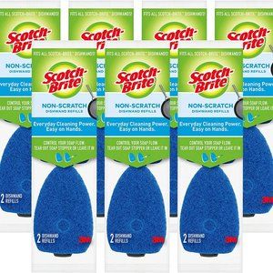14 New Scotch-Brite Non-Scratch Dishwand Sponge Refills